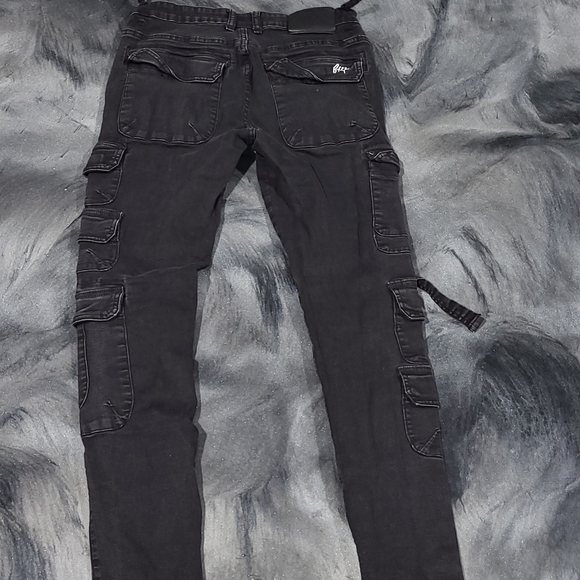 Filthy Wealth black distressed jeans women's 34/32 - Picture 9 of 9